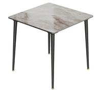 Mesa de comedor - Mesa de mármol - Mesa de comedor cuadrada - Mesa compacta - Encimera de piedra sinterizada