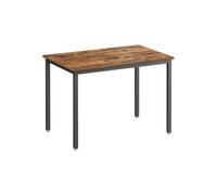 Mesa de Comedor para 4 Personas Rústico Marrón y Negro