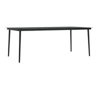 Mesa De Comedor Para Jardín Acero Y Vidrio Negro 200x100x74 Cm Vidaxl