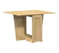Mesa de comedor plegable Corona marrón cera, madera maciza de pino, mesa de bar, mesa de camping, mesa consola estrecha para cocina, balcón, comedor, jardín