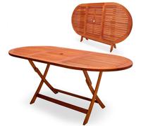 Mesa de comedor plegable madera de acacia 160x85x75cm