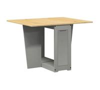 Mesa De Comedor Plegable Mariposa Corona Madera Maciza Gris Vidaxl