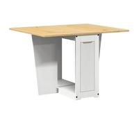 Mesa De Comedor Plegable Mariposa Corona Madera Pino Blanco Vidaxl