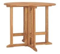 Mesa De Comedor Plegable Para Jardín Madera De Teca Ø90x75 Cm Vidaxl