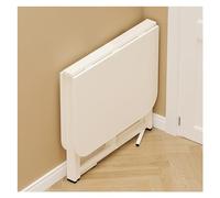 Mesa de comedor plegable portátil pequeña con hojas caídas para ahorrar espacio, mesa de cocina extensible y plegable para dormitorio, estudio y espacios pequeños, color blanco, 120 cm