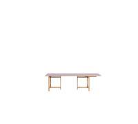 Mesa de Comedor Rectangular 220x90 con 1 Extensión Color Lila Suave