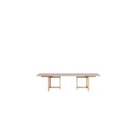 Mesa de Comedor Rectangular 220x90 con 2 Extensiones Color Lila Suave