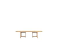 Mesa de Comedor Rectangular 220x90 con 2 Extensiones en Color Melocotón Apagado