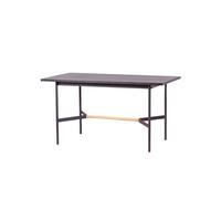 Mesa de comedor rectangular en madera de roble (140x80) - blackstorm