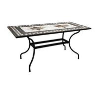 Mesa De Comedor Rectangular "kipos" Mosaico Negro L160cm - Atmosphera Createur D'interieur