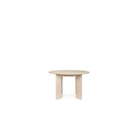 Ferm Living Mesa de comedor Bevel Ø117 cm Haya blanca aceitada