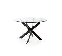 Mesa de comedor redonda fija ruth negra - conforama