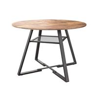 mesa de comedor redonda, industriales retro, cocina de madera, 120 cm