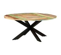 Mesa De Comedor Redonda Madera Maciza Reciclada 175x75 Cm Vidaxl