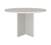 Mesa de comedor redonda MATILDA lacada tablero MDF 3cm disponible en varios colores 120cm Taupe