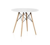 duehome - Mesa de comedor redonda Tower White