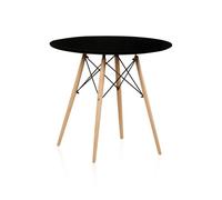 duehome - Mesa de comedor redonda Tower Black