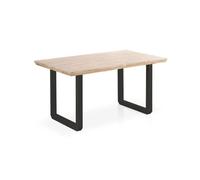 Mesa De Comedor Roma Negro - Roble 150 X 76 X 90 Cm