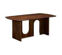 Mesa De Comedor Shelty Rectangular, 90 X 180 Cm, 6 Plazas, Color Marrón - Atmosphera Createur D'interieur