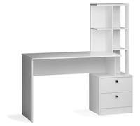 Mesa de comedor Vicco Denton Blanco 136 x 55 cm con 2 cajones, Model 43388