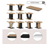 Mesa de comedor Vicco Fenaro /Roble 120-160 x 80 cm Extensible, Model 58024