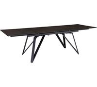 Mesa de comedor WOHNLING, 180-260 cm, extensible, de cerámica y vidrio, color . Mesa de cerámica grande, diseño moderno, rectangular, para comedor, de estilo extravagante