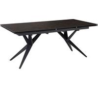 Mesa de comedor WOHNLING, 180-260 cm, extensible, de cerámica y vidrio, color . Mesa de cerámica grande, diseño moderno, rectangular, para comedor, de estilo extravagante