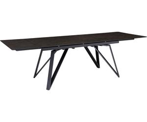 Mesa de comedor WOHNLING, 180-260 cm, extensible, de cerámica y vidrio, color . Mesa de cerámica grande, diseño moderno, rectangular, para comedor, de estilo extravagante