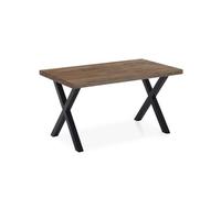 Due-Home Innovations SL Mesa de comedor X-Loft 140 Roble Boreal - negro 140 x 80
