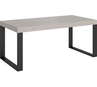 Mesa de desvestido de 200/304 x 90 cm, color gris antracita "Tecno Kaschmir", con patas