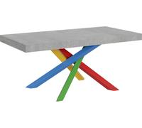 Mesa de desvestido de 200/460 x 90 cm, modelo Volantis, hormigón multicapa, patas de 4 unidades