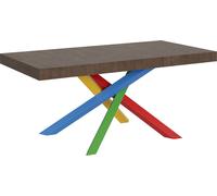 Mesa de desvestido, dimensiones 200/304 x 90 cm, modelo Volantis, madera de nogal, varios colores, patas modelo 4/B