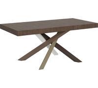 Mesa de desvestido, dimensiones 200/460 x 90 cm, modelo Volantis, madera de nogal, varios colores, patas modelo 4/C