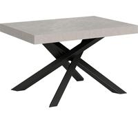 Mesa de desvestir, 140/400 x 90 cm, modelo Volantis, acabado en cachemira, patas en color antracita