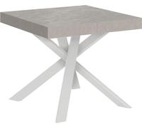 Mesa de desvestir 90/194 x 90 cm, modelo Clerk, con patas blancas de color cachemir