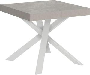 Mesa de desvestir 90/194 x 90 cm, modelo Clerk, con patas blancas de color cachemir