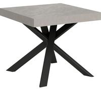 Mesa de desvestir 90/194 x 90 cm, modelo Clerk, con patas de color gris antracita