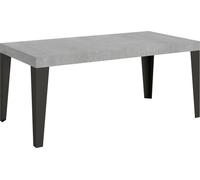 Mesa de desvestir de 200/460 x 90 cm, con patas de hormigón texturizado en color antracita