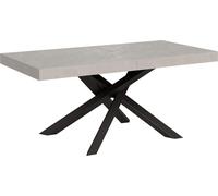 Mesa de desvestir, dimensiones 200/304 x 90 cm, modelo Volantis, acabado en cachemira, patas en color antracita