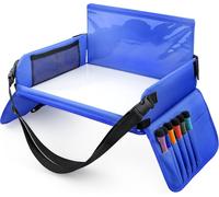 Mesa de dibujo con superficie borrable y 6 lápices de colores, ideal para jugar y usar en mesas, escritorios, bandejas para cochecitos, sillas de coche y automóviles