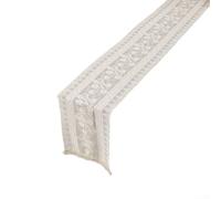 Mesa de encaje blanco para camino de 30 x 360 cm, elegante corte blanco (30 x 260 cm)