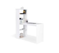 Mesa de estudio con estantería qanik blanco 120,5 x 140 x cm 49.5 cm