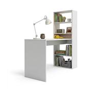 Mesa de escritorio con estantería en blanco artik 120x50 cm cosmic