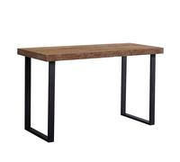 Adec Group Natural, Mesa de Estudio, Escritorio o Despacho, Mesa de Oficina, Color Roble Boreal y Negro, Medidas: 120 cm (Largo) x 60 cm (Ancho) x 73 cm (Alto)