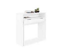 Mesa de escritorio consola aput blanco 33 (cerrada), 63,4 (abierta) x 87,5 x cm