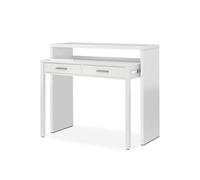 Habitdesign Mesa escritorio extensible Bureau Artik Blanco Artik 98,5×36-70×87,5 cm
