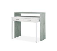 Habitdesign Mesa de estudio extensible Consola 87,5x98,5x36-70 cm Blanco Artik