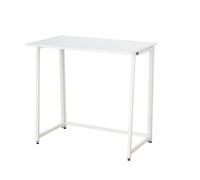 Mesa de escritorio plegable utility multifuncional para oficina en casa, 50 x 80 cm, estructura metálica, con estante de almacenamiento, (blanco)