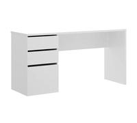 Mesa de escritorio Shiro (L x An x Al: 60 x 139 x 75 cm, Blanco, Número de cajones: 2 ud.)