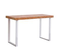 Mesa de estudio natural roble salvaje - blanco 120 cm